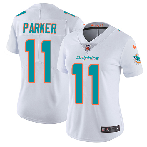 Nike Miami Dolphins #11 DeVante Parker White Women Stitched NFL Vapor Untouchable Limited Jersey->women nfl jersey->Women Jersey